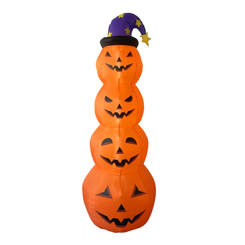 8 stóp na Halloween nadmuchiwane ułożone dynie