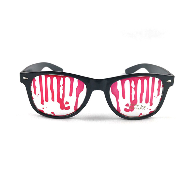 Halloweenowe czarne okulary horrorów