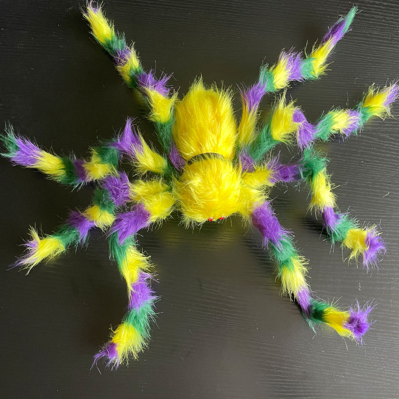 Halloweenowy kolorowy ogród pająk na świeżym powietrzu