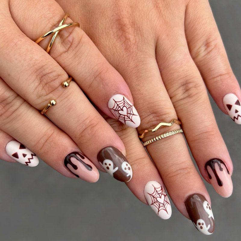 Fałszywe paznokcie serii Halloween