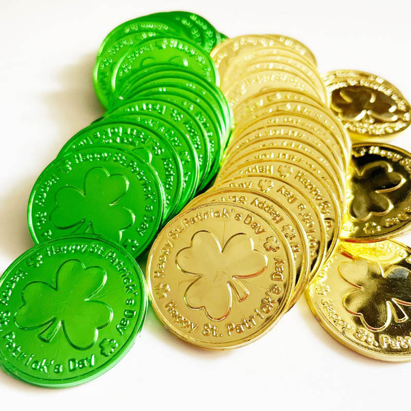 Irlandzka plastikowe złote monety