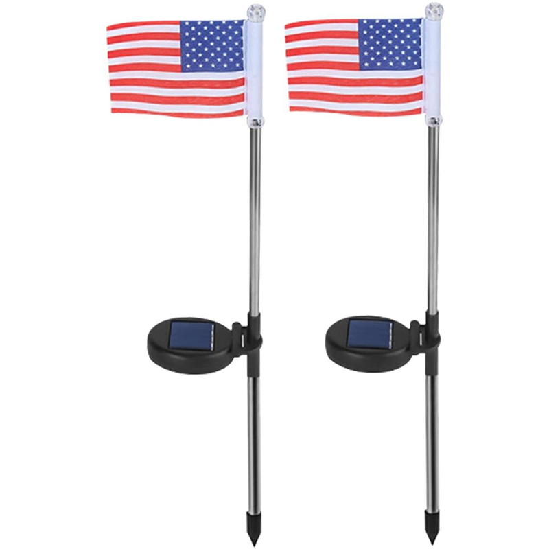 LED Solar American Flag Light Lawn Light