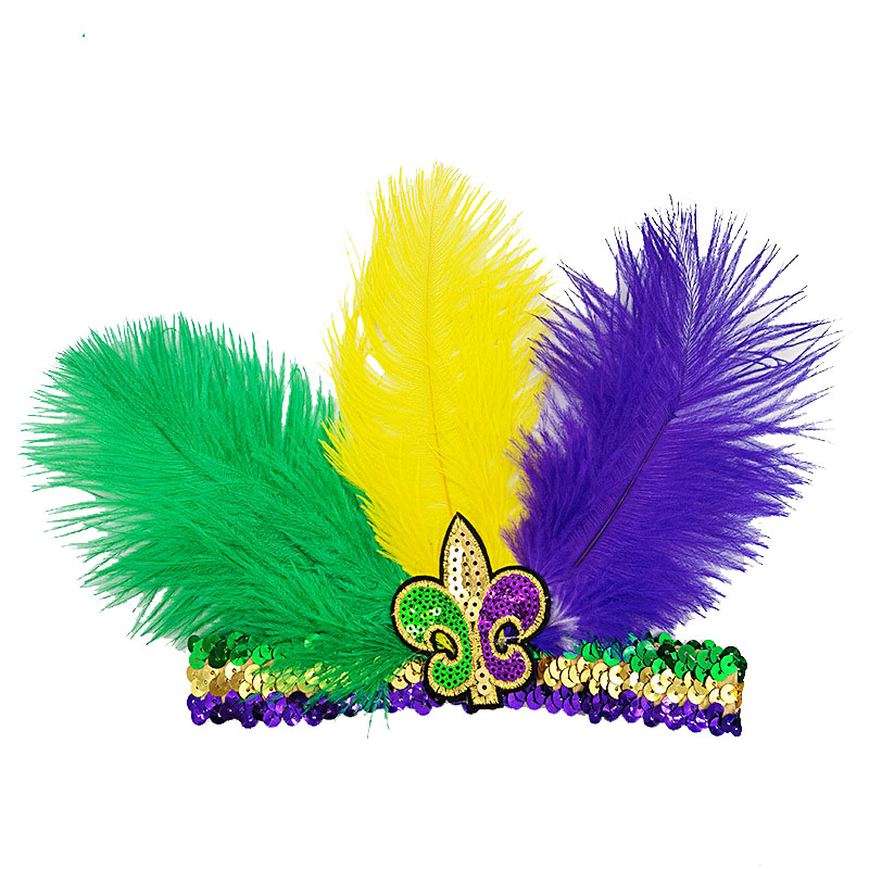 Mardi Gras cekinowy opaska na głowę