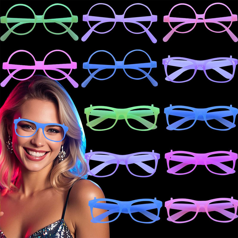 Impreza Zabawna lampka nocna Świecące okulary zmieniające kolor