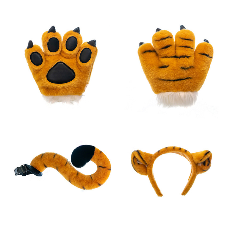 Plush Tiger Paw Silanie zbiórki