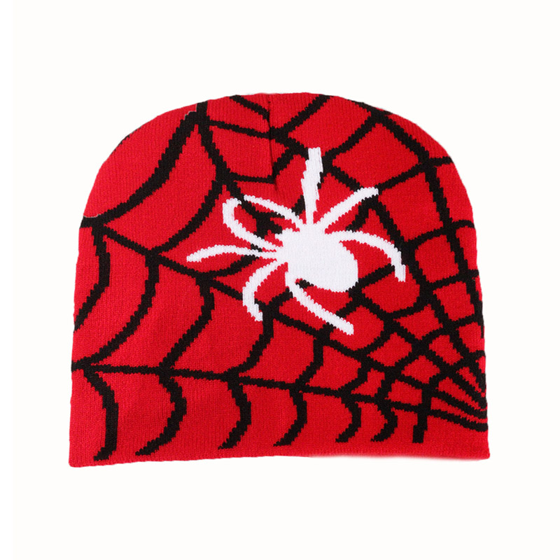Pająk wzór sieciowy skully cap